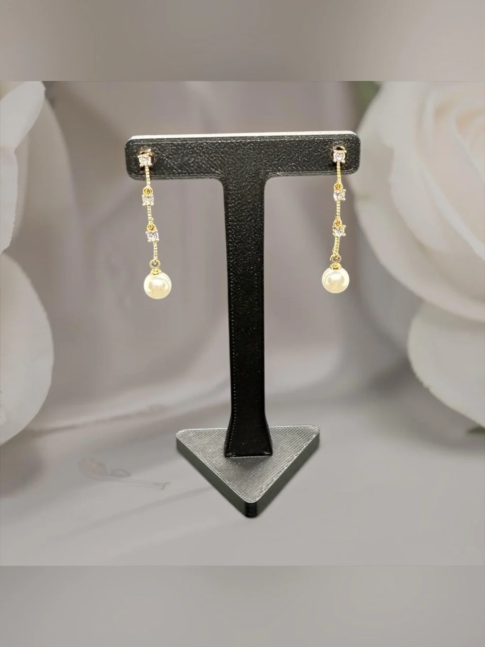 🏷️‼️5/$25🏷️‼️💛Faux Pearl & Rhinestone Drop Dangle Earrings/NWOT
